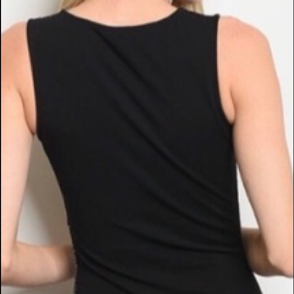 BLACK/SILVER METALLIC SLEEVELESS MAXI DRESS - Picture 6 of 8